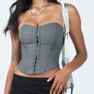 Gray Corset Top